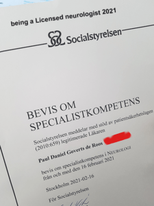 Certified neurologist